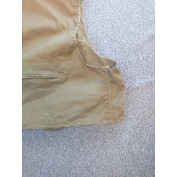 Safari Club Mens XL Khaki Cotton Fishing Utility Vest Multi Pocket Photography - Picture 3 of 14